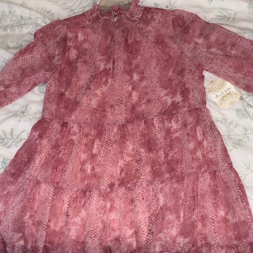 Altar'd State Mauve Long Sleeve Dress
